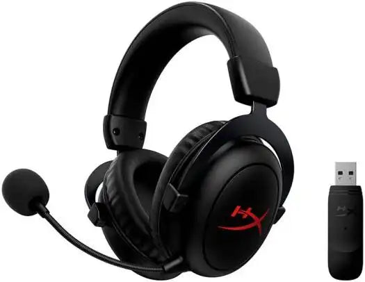 HyperX Cloud II Core Wireless Gaming Headphones, 53mm with Neodymium Magnets Dynamic Drivers, Electret Condenser Microphone, Bi - Directional, Noise - Cancelling Polar Pattern, Black | 6Y2G8AA - Vektra Computers LLC HyperX Cloud II Core Wireless Gaming Headphones, 53mm with Neodymium Magnets Dynamic Drivers, Electret Condenser Microphone, Bi - Directional, Noise - Cancelling Polar Pattern, Black | 6Y2G8AA - Vektra Computers LLC